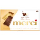 Merci Kaffee-Sahne Tafelschokolade VPE (15x100g Packung) + usy Block