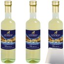 Leverno Condimento Bianco heller Balsamicoessig 3er Pack (3x500ml Flasche) + usy Block