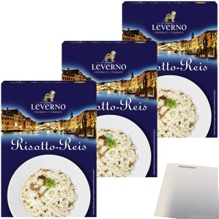 Leverno Risotto-Reis 3er Pack (3x250g Packung) + usy Block