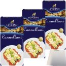 Leverno Cannelloni Italienische Pasta Röhren 3er Pack (3x250g Packung) + usy Block