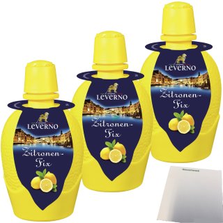 Leverno Zitronen-Fix aus Italien 3er Pack (3x100ml Flasche) + usy Block