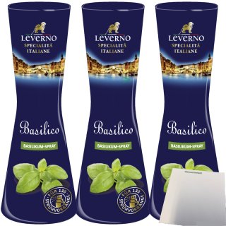 Leverno Basilico Basilikum-Spray 3er Pack (3x40ml Flasche) + usy Block