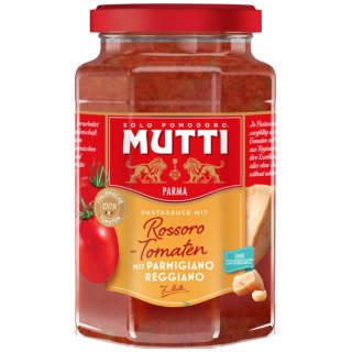 Mutti Pasta Sauce mit Parmigiano Reggiano (400g Glas)