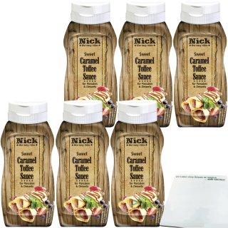 Nick Sweet Caramel Toffee Sauce 6er Pack (6x250g Flasche) + usy Block