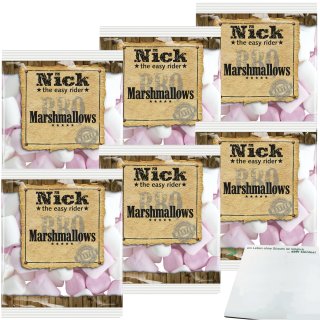 Nick Marshmallows 6er Pack (6x200g Packung) + usy Block