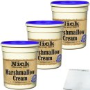 Nick Marshmallow Cream Vanillegeschmack 3er Pack (3x180g Packung) + usy Block