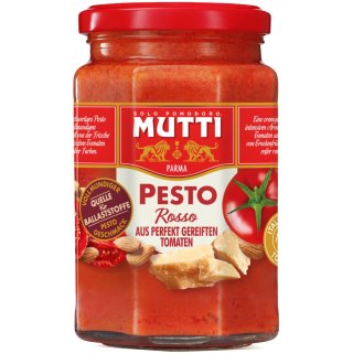 Mutti Tomatenpesto Rosso aus perfekt gereiften Tomaten (180g Glas)