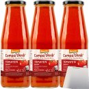 Campo Verde demeter Bio Tomaten passiert 3er Pack (3x700ml Flasche) + usy Block