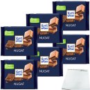 Ritter Sport Nugat Vollmilchschokolade mit Nugat Füllung 6er Pack (6x250g XL Tafel) + usy Block