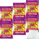Haribo Kinder-Party Mini Beutel Fruchtgummi teilweise mit Schaumzucker und Cola-Geschmack 6er Pack (6x250g Packung) + usy Block