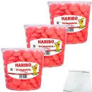 Haribo Erdbeeren Primavera Schaumzucker 3er Pack (3x1,05kg Runddose) + usy Block