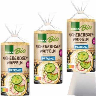 Edeka Kichererbsen-Waffel mit Reis High Protein 3er Pack (3x100g Packung) + usy Block