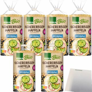 Edeka Kichererbsen-Waffel mit Reis High Protein 6er Pack (6x100g Packung) + usy Block