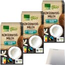 Edeka Bio Kokosnussmilch aus 86% Kokosnussfleisch 3er...