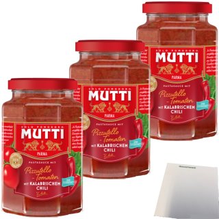 Mutti Tomato Pasta Sauce mit kalabrischem Chili 3er Pack (3x400g Glas) + usy Block