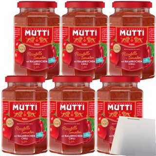 Mutti Tomato Pasta Sauce mit kalabrischem Chili 6er Pack (6x400g Glas) + usy Block