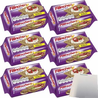 Filinchen Vollkorn das Knusperbrot 6er Pack (6x75g Packung) + usy Block