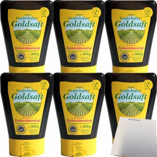 Grafschafter Zuckerrübensirup Fenner Harz 6er Pack (6x500ml Flasche) + usy Block