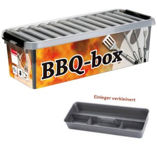 BBQ Barbecue Grill-Box XXL mit Einsatz (9,5 Liter) 48,5x19x14,7cm