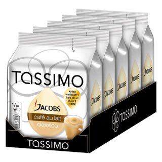 Tassimo T-Disc Jacobs cafe au lait classico 5er Pack (5x 16 Portionen)