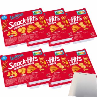 Lorenz Snack-Hits Knabbermix 6er Pack (6x280g Party Packung) + usy Block