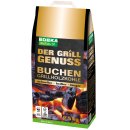 Edeka Buchen Grillholzkohle Premium-Qualität 100% Buchenholz 3er Pack (3x2,5kg Sack) + usy Block