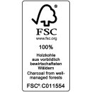 Edeka Buchen Grillholzkohle Premium-Qualität 100% Buchenholz 3er Pack (3x2,5kg Sack) + usy Block