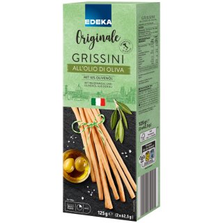 Edeka Italia Grissini mit 10 % Olivenöl aus Italien (125g Packung)