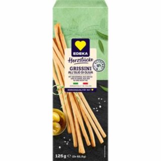 Edeka Italia Grissini mit 10 % Olivenöl aus Italien (125g Packung)