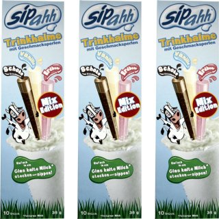 Sipahh Milchstrohhalm Sortenmix 3er Set (3 Packungen)