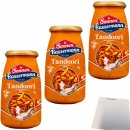 Sonnen Bassermann Tandoori Sauce mit Paprika 3er Pack (3x520g Glas) + usy Block