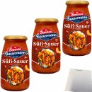 Sonnen Bassermann Süss-Sauer Sauce 3er Pack (3x525g Glas) + usy Block