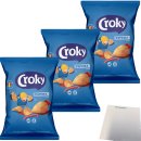 Croky Chips Paprika Kartoffelchips 3er Pack (3x150g Packung) + usy Block