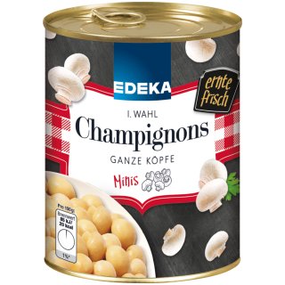 Edeka Champignons Minis 1. Wahl ganze Köpfe, extra klein (800g Dose)