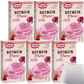 Dr. Oetker Rotwein Creme 6er Pack (6x203g Packung) + usy Block