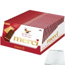 Merci Tafelschokolade Edel Marzipan VPE (15x112g Packung) + usy Block