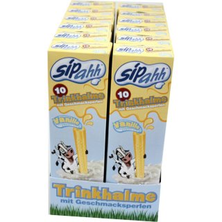 Sipahh Milchstrohhalm Vanille 12er VPE