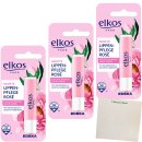 Elkos Lippenpflege Rosé mit Wildrosenöl 3er Pack (3x1 Stift) + usy Block