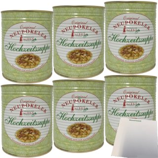 Original Neubokeler Hochzeitssuppe 6er Pack (6x800ml Dose) + usy Block