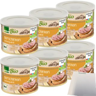 Edeka Bio Bierschinken fein gewürzt 6er Pack (6x200g Dose) + usy Block
