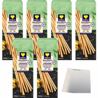 Edeka Italia Grissini mit 10 % Olivenöl aus Italien 6er Pack (6x125g Packung) + usy Block