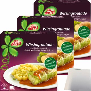 Du darfst Menü Wirsingroulade 3er Pack (3x375g Packung) + usy Block