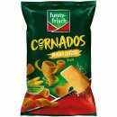 funny-frisch Cornados Nacho Cheese Style 6er Pack (6x80g Packung) + usy Block