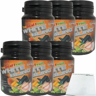 White Bling Tropical Fruit Chewing Gum by Pietro Lombardi (63g pack)