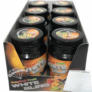 White Bling Tropical Fruit Chewing Gum by Pietro Lombardi (63g pack)