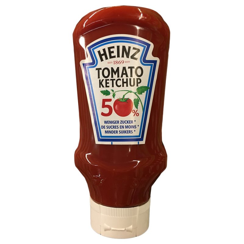 Heinz Tomato Ketchup 50 weniger Zucker (500ml Flasche)
