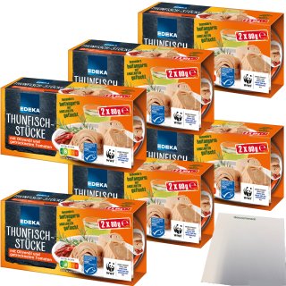 Edeka Thunfischstücke mit Olivenöl und getrockneten Tomaten 6er Pack (12x80g Dose) + usy Block
