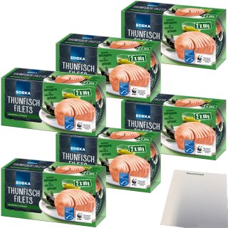 Edeka Thunfischfilets geschnitten in Olivenöl 6er Pack (12x80g Dose) + usy Block