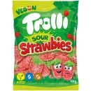Trolli Sour Strawbies sauer gezuckerte Fruchtgummi-Erdbeeren (150g Packung)