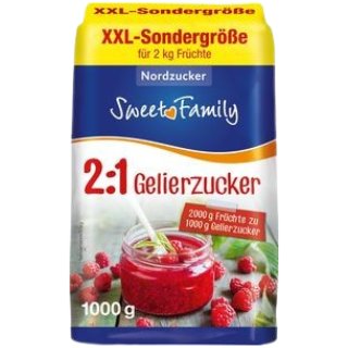 Sweet Family Gelierzucker 2zu1 XXL Sondergröße (1kg Packung)